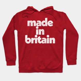 Made In Britain / Faded Vintage-Style Design Hoodie